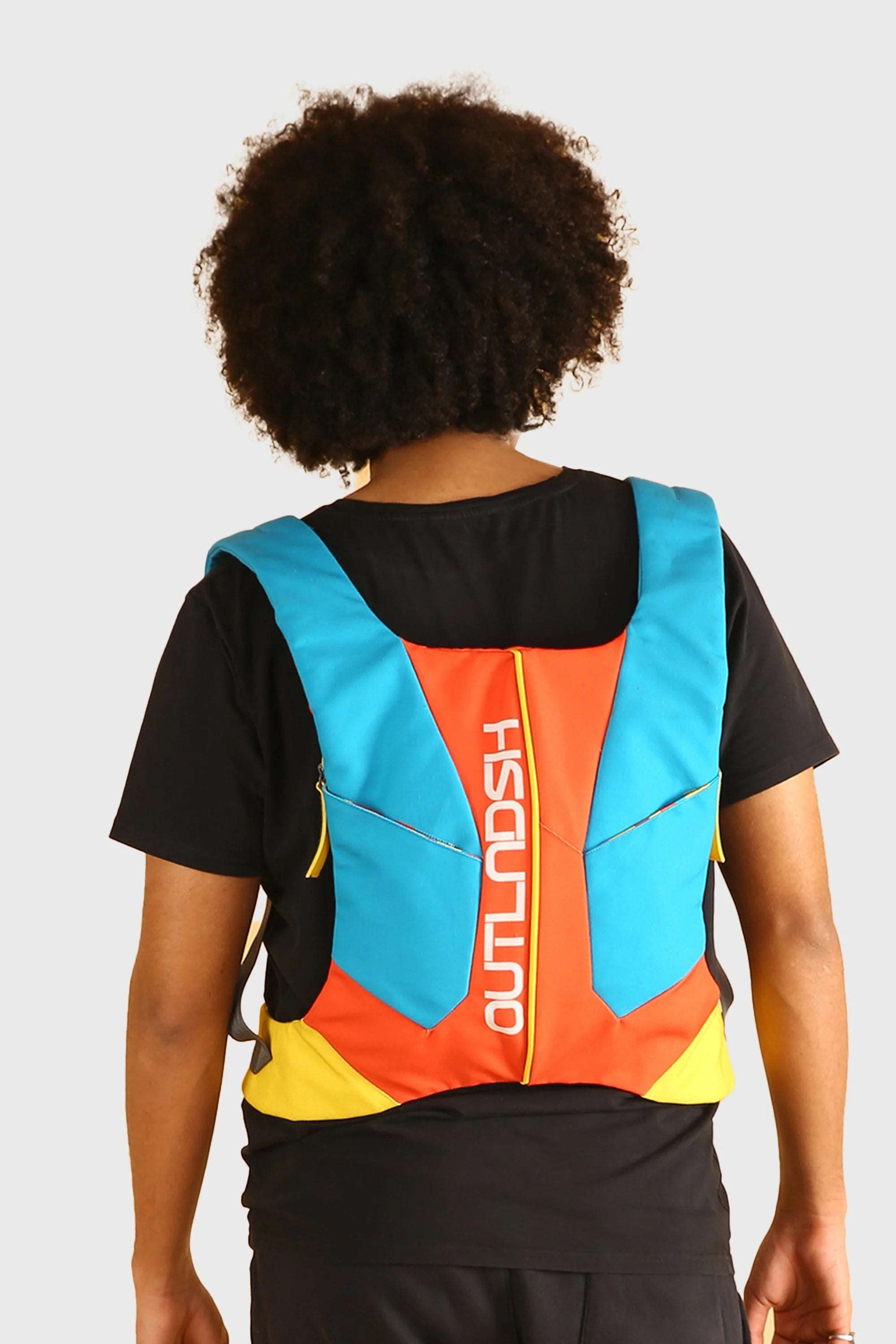 OUTLNDSH Backpack bag orange color for urban rider 