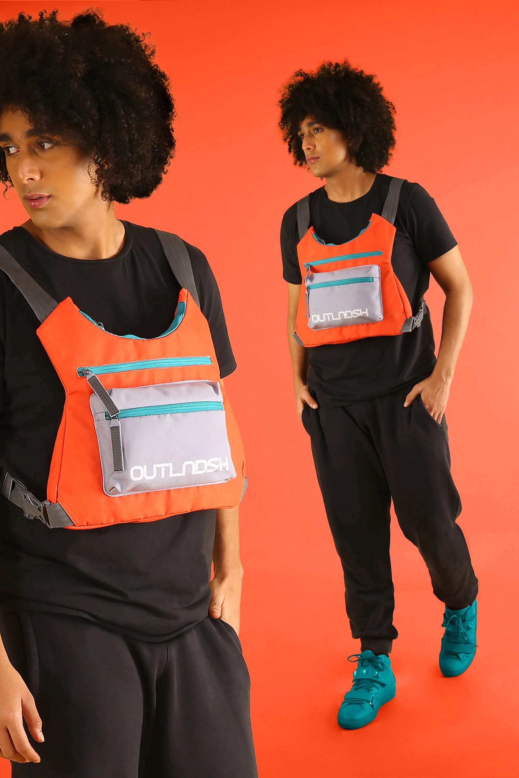 OUTLNDSH Chest Bag Orange Color Urban Tactical style 
